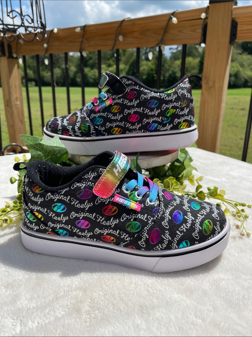 Heelys Kids' Black Rainbow Logo Skate Shoes